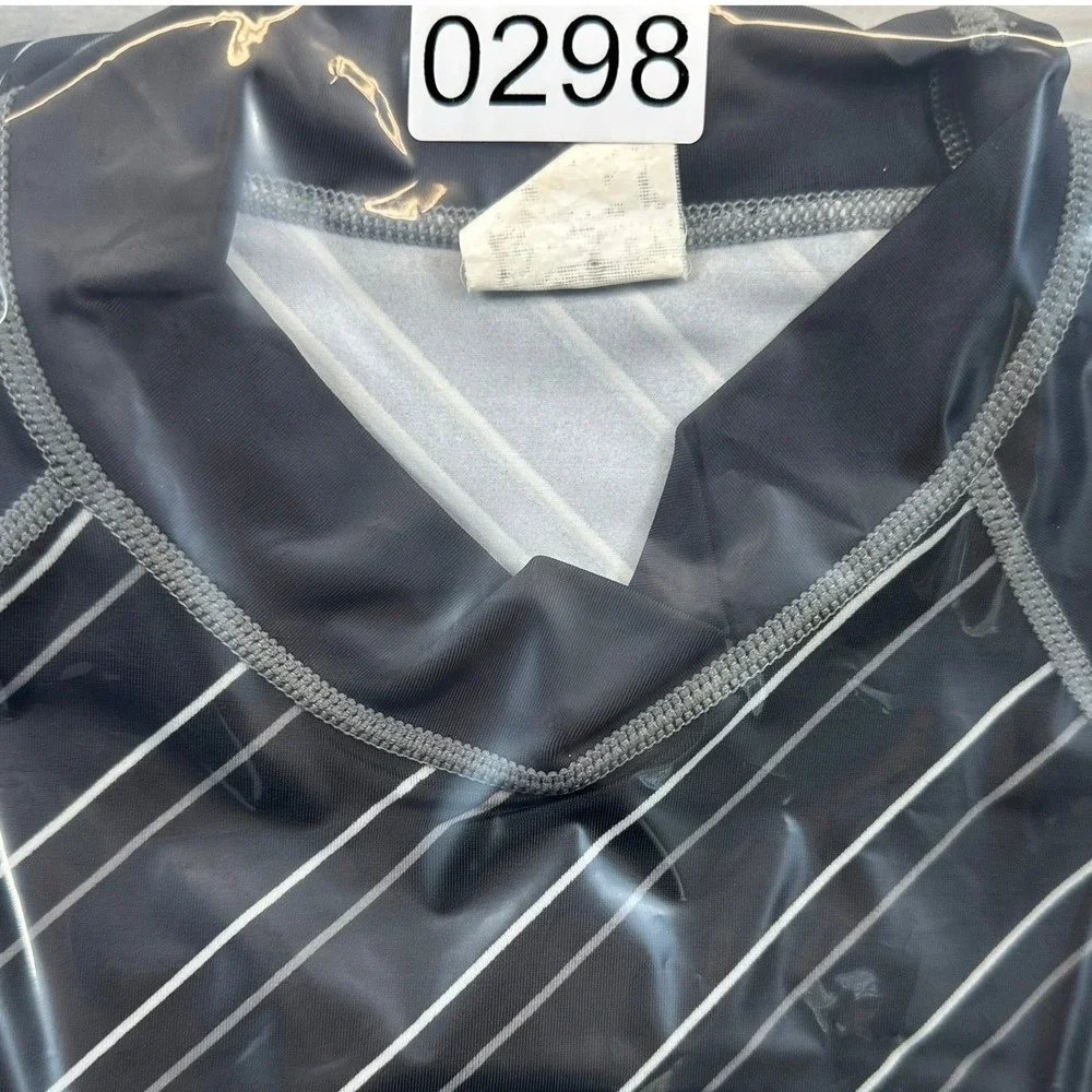 Dakine Rash Guard Mens Large Black Striped Long Sleeve UV Protection Swim Shirt